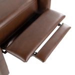 Stanley Brown Faux Leather Transitional Manual Recliner Black Wood 37 Stanley Brown Faux Leather Transitional Manual Recliner Black Wood