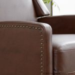 Stanley Brown Faux Leather Transitional Manual Recliner Black Wood 25 Stanley Brown Faux Leather Transitional Manual Recliner Black Wood