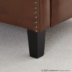 Stanley Brown Faux Leather Transitional Manual Recliner Black Wood 26 Stanley Brown Faux Leather Transitional Manual Recliner Black Wood