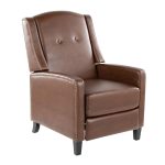 Stanley Brown Faux Leather Transitional Manual Recliner Black Wood 29 Stanley Brown Faux Leather Transitional Manual Recliner Black Wood