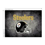 Steelers 8x11 Distressed Area Rug Officially Licensed NFL Rug