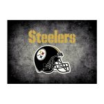 Steelers 8x11 Distressed Area Rug Officially Licensed NFL Rug