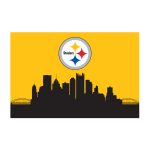 Steelers Cityscape 2x3 Washable Area Rug