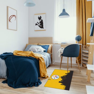 Steelers Cityscape 2x3 Washable Area Rug