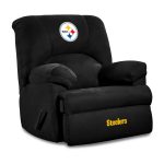 Steelers GM Black Microfiber Rocker Recliner Embroidered USA Made 8 Steelers GM Black Microfiber Rocker Recliner Embroidered USA Made
