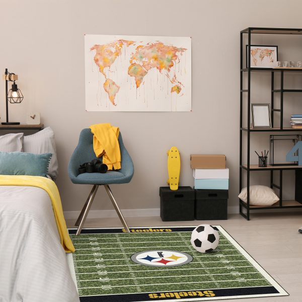 Steelers Homefield Football Field 4x6 Area Rug 3