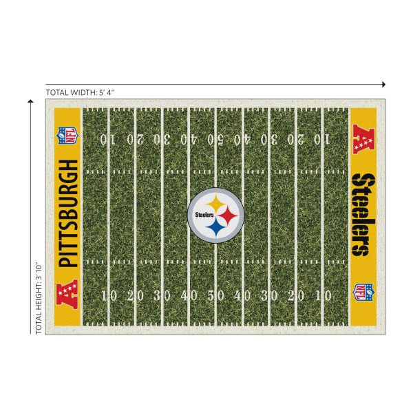 Steelers Homefield Football Field 4x6 Area Rug