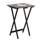 Steelers NFL Hardwood TV Tray Set with Stand