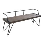 Stefani Industrial Walnut Wood and Antique Metal Bench 10 Stefani Industrial Walnut Wood and Antique Metal Bench