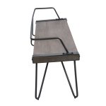 Stefani Industrial Walnut Wood and Antique Metal Bench 11 Stefani Industrial Walnut Wood and Antique Metal Bench
