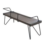 Stefani Industrial Walnut Wood and Antique Metal Bench 12 Stefani Industrial Walnut Wood and Antique Metal Bench