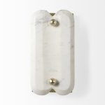Stein 5L x 6W Gold W/ White Marble Shade Wall Sconce