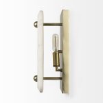 Stein 5L x 6W Gold W/ White Marble Shade Wall Sconce