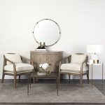Stella 17L x 17W White Round Marble Top W/Gold Base Accent Table
