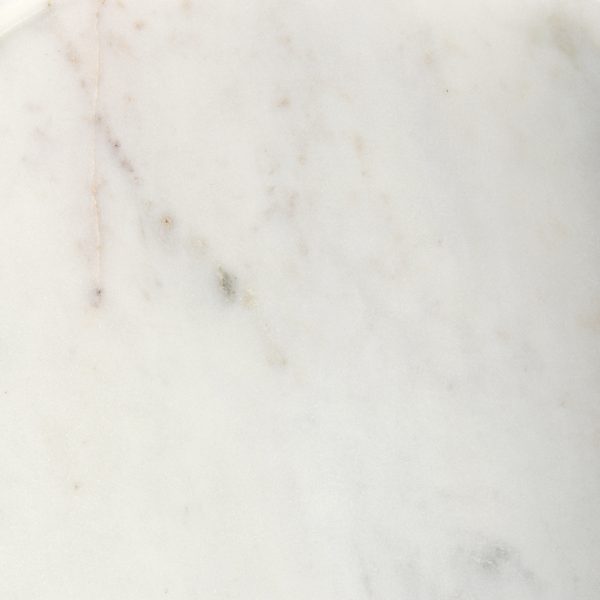 Stella 17L x 17W White Round Marble Top WGold Base Accent Table 3