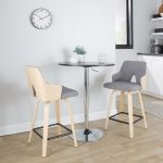 Stella 24 Contemporary Light Grey Swivel Counter Stool (Set of 2) 13 Stella 24 Contemporary Light Grey Swivel Counter Stool (Set of 2)