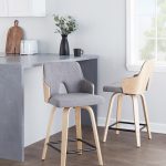 Stella 24 Contemporary Light Grey Swivel Counter Stool (Set of 2) 12 Stella 24 Contemporary Light Grey Swivel Counter Stool (Set of 2)
