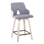 Stella 24 Contemporary Light Grey Swivel Counter Stool (Set of 2) 15 Stella 24 Contemporary Light Grey Swivel Counter Stool (Set of 2)