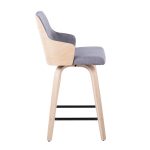 Stella 24 Contemporary Light Grey Swivel Counter Stool (Set of 2) 16 Stella 24 Contemporary Light Grey Swivel Counter Stool (Set of 2)