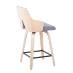 Stella 24 Contemporary Light Grey Swivel Counter Stool (Set of 2) 17 Stella 24 Contemporary Light Grey Swivel Counter Stool (Set of 2)