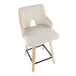 Stella 24 Cream Fabric Contemporary Swivel Counter Stools (Set of 2) 20 Stella 24 Cream Fabric Contemporary Swivel Counter Stools (Set of 2)
