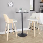 Stella 30 Cream Fabric Natural Wood Contemporary Barstools (Set of 2) 11 Stella 30 Cream Fabric Natural Wood Contemporary Barstools (Set of 2)
