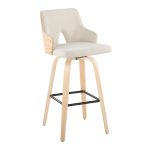 Stella 30 Cream Fabric Natural Wood Contemporary Barstools (Set of 2) 13 Stella 30 Cream Fabric Natural Wood Contemporary Barstools (Set of 2)