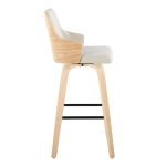 Stella 30 Cream Fabric Natural Wood Contemporary Barstools (Set of 2) 14 Stella 30 Cream Fabric Natural Wood Contemporary Barstools (Set of 2)