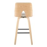 Stella 30 Cream Fabric Natural Wood Contemporary Barstools (Set of 2) 16 Stella 30 Cream Fabric Natural Wood Contemporary Barstools (Set of 2)