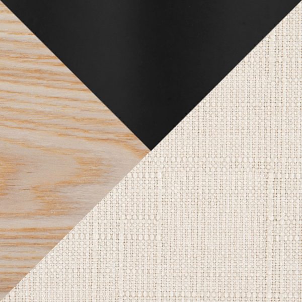 Stella 30 Cream Fabric Natural Wood Contemporary Barstools Set of 2 8