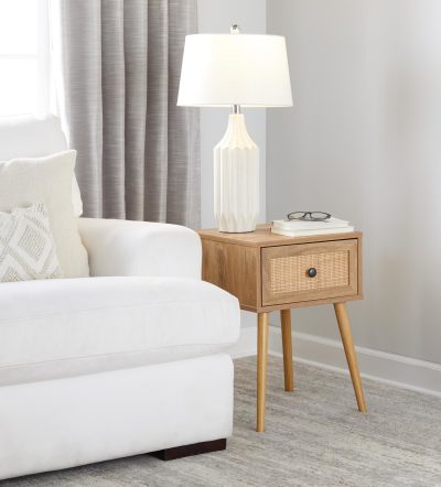 Stella Contemporary Cream Ceramic Table Lamp