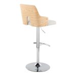 Stella Contemporary Cream Fabric Adjustable Swivel Barstools (Set of 2) 15 Stella Contemporary Cream Fabric Adjustable Swivel Barstools (Set of 2)