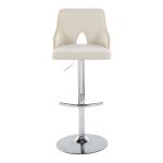 Stella Contemporary Cream Fabric Adjustable Swivel Barstools (Set of 2) 17 Stella Contemporary Cream Fabric Adjustable Swivel Barstools (Set of 2)