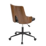 Stella Mid-Century Modern Walnut and Black Office Chair 15 Stella Mid-Century Modern Walnut and Black Office Chair