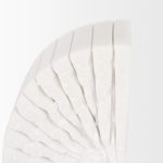 Stept White Marble Bookends w/rough carving (set of 2)