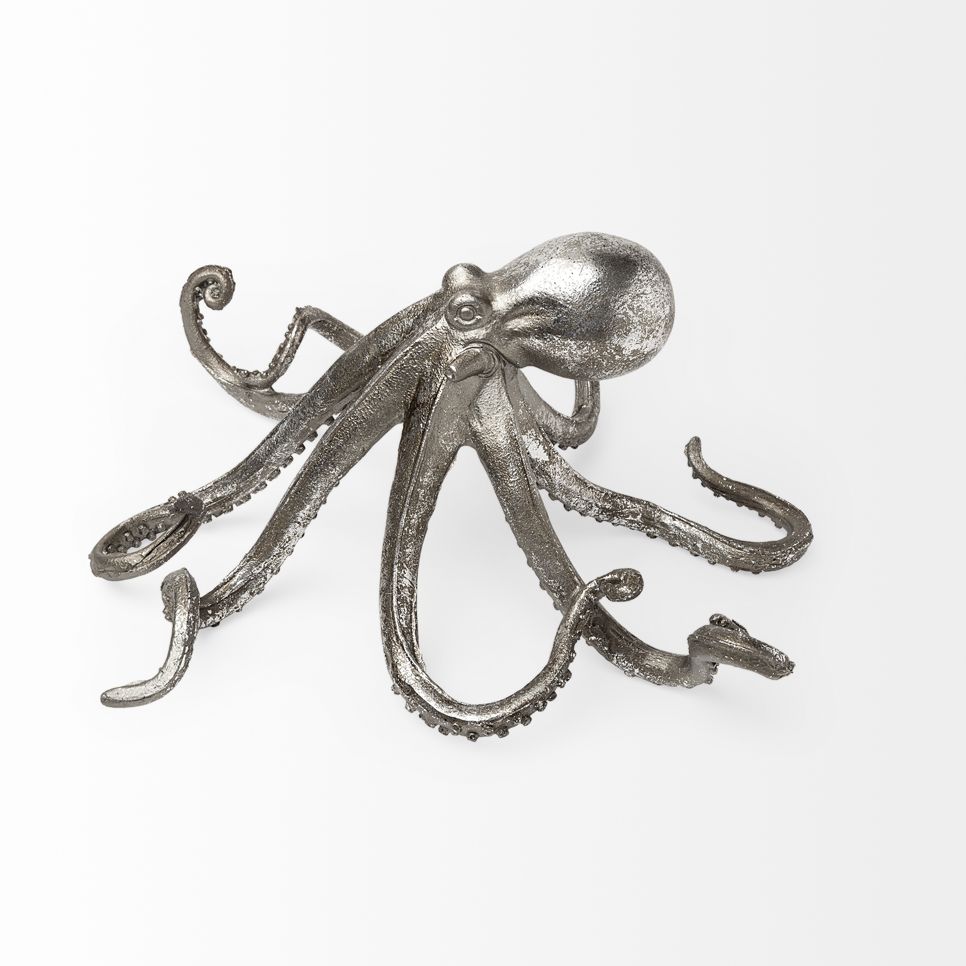 Strafford Medium 13L x 7W Silver Resin Octopus 4 Strafford Medium 13L x 7W Silver Resin Octopus - Image 4