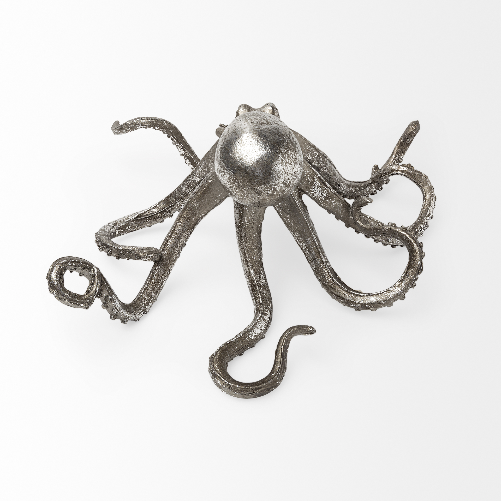 Strafford Medium 13L x 7W Silver Resin Octopus 5 Strafford Medium 13L x 7W Silver Resin Octopus - Image 5
