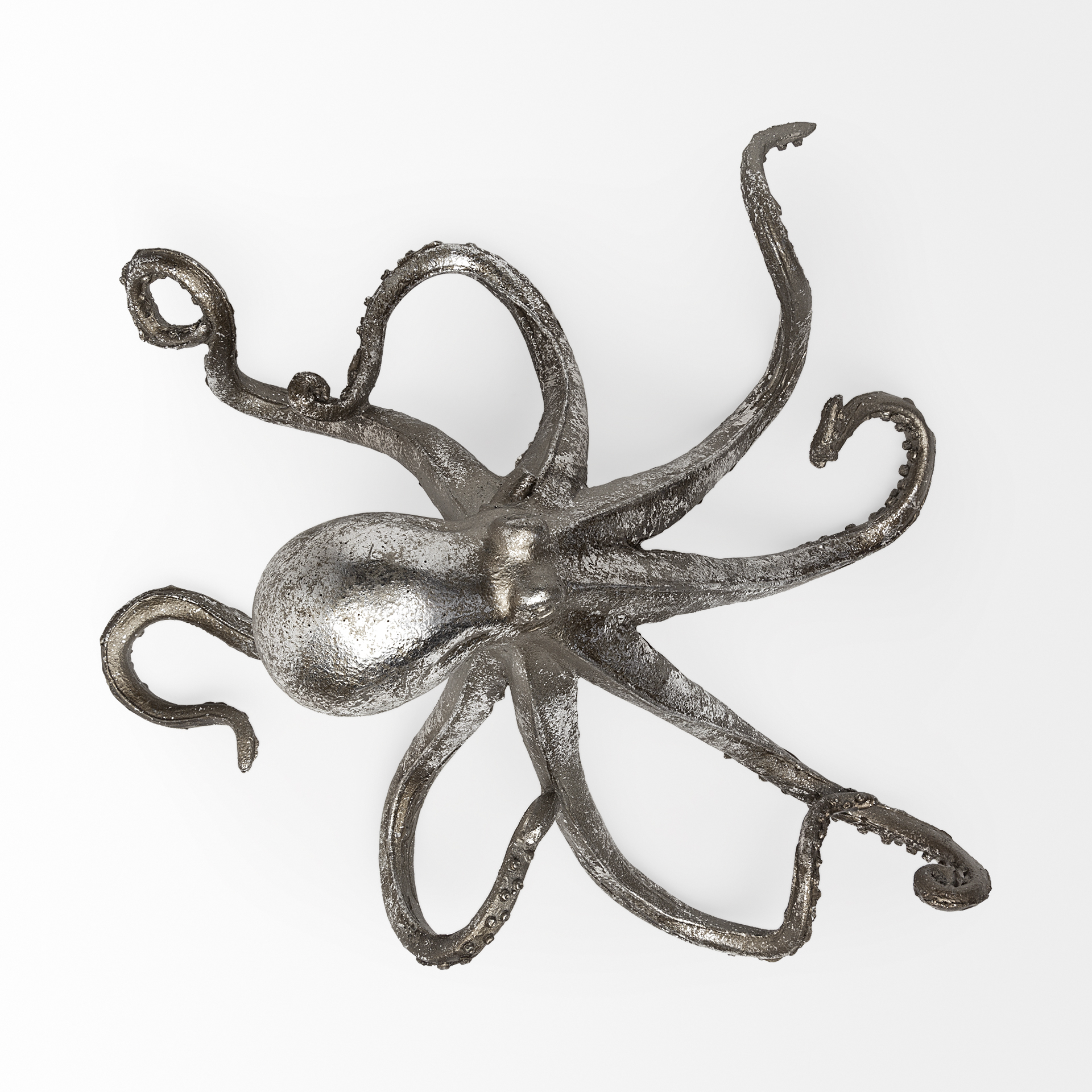 Strafford Medium 13L x 7W Silver Resin Octopus 6 Strafford Medium 13L x 7W Silver Resin Octopus - Image 6