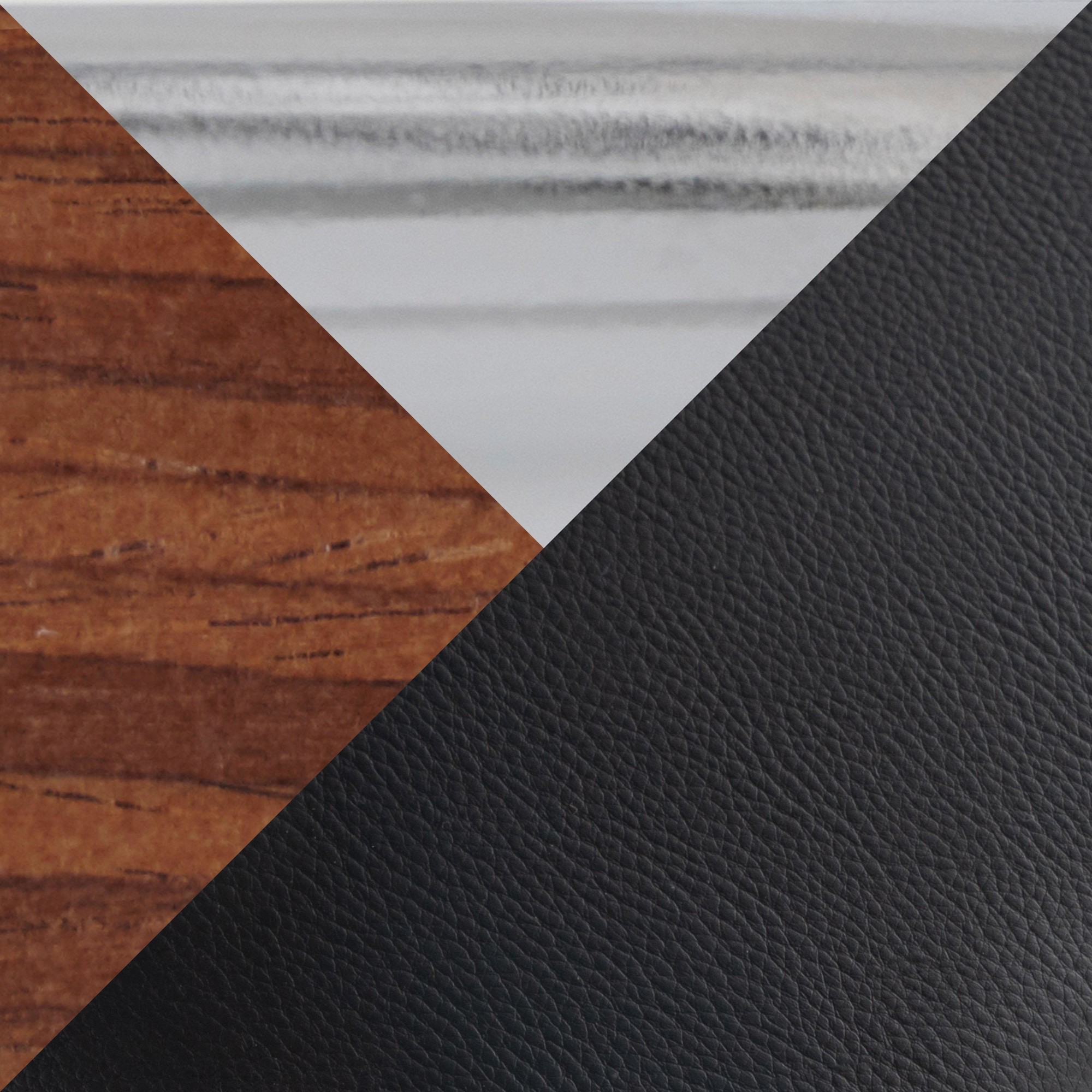 Studded Marcel 27-Inch Walnut and Black Swivel Counter Stools (Set of 2) 11 Studded Marcel 27-Inch Walnut and Black Swivel Counter Stools (Set of 2) - Image 11