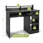 Space-Saving Laptop Desk with Drawer and Adjustable Keyboard Tray 19 Space-Saving Laptop Desk with Drawer and Adjustable Keyboard Tray