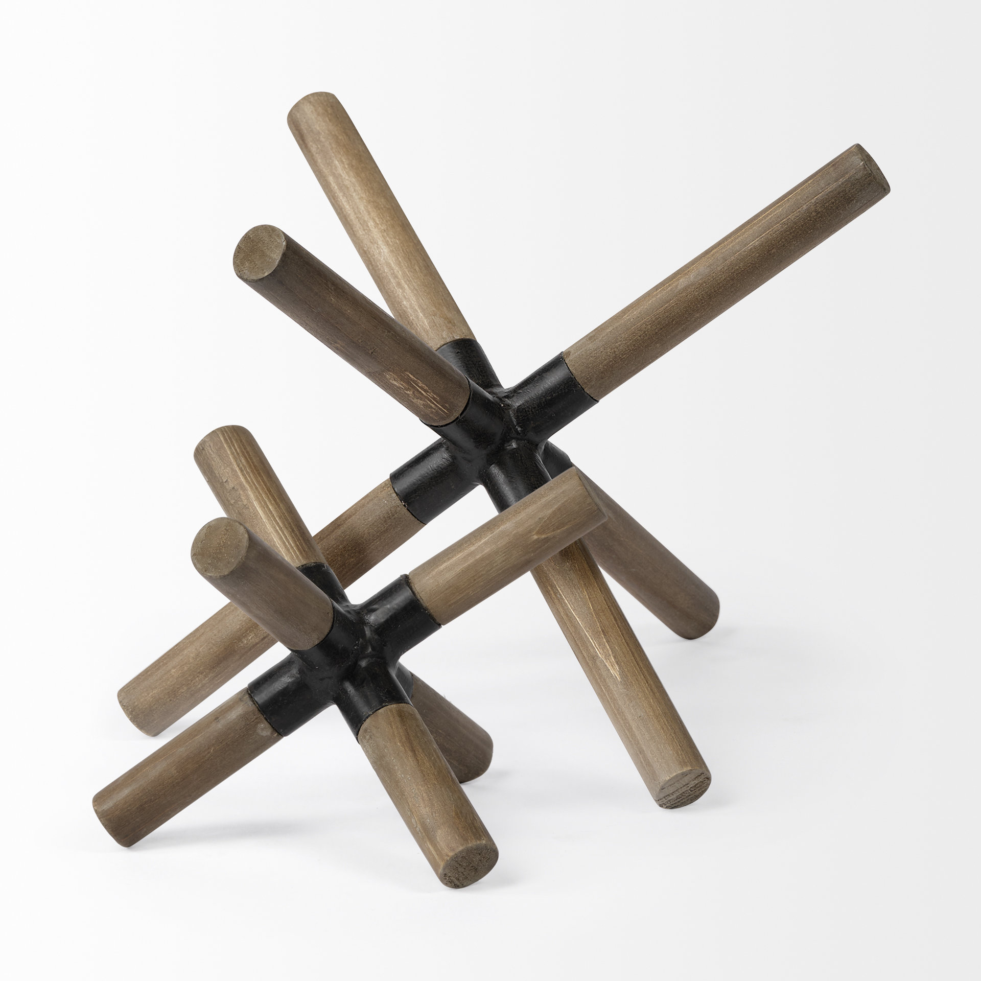 Stuhrling II (Large) 9L x 9W Brown Wood W/ Black Metal Jack 6 Stuhrling II (Large) 9L x 9W Brown Wood W/ Black Metal Jack - Image 6