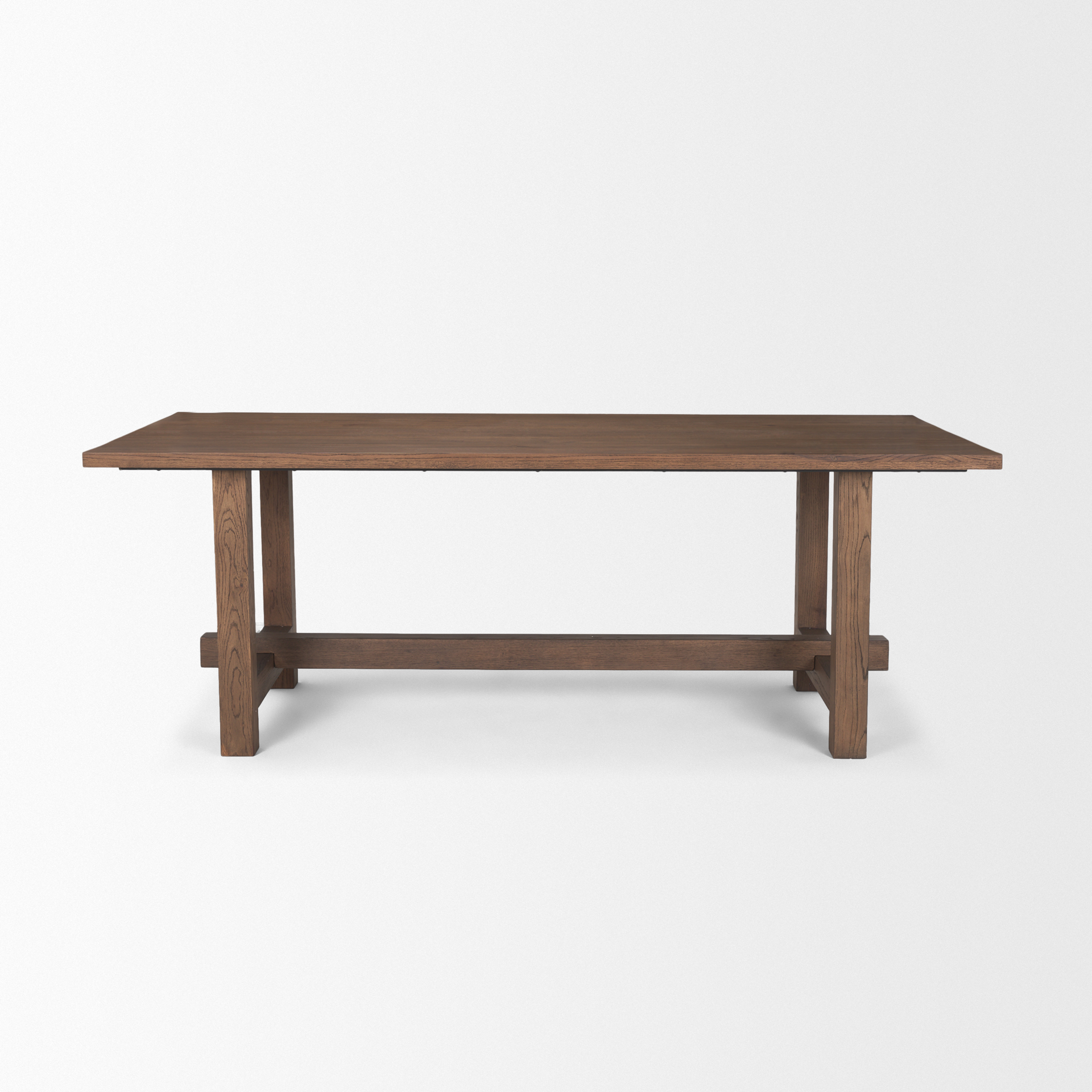 Suke 84" Medium Brown Rectangular Oak Dining Table 4 Suke 84" Medium Brown Rectangular Oak Dining Table - Image 4