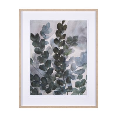 Summer Foliage I by Mercana Studio a Hand Embelished Textured Framed Art Print Matted under Glass