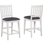 Summer Winds Stationary Mission Back 24-Inch Counter Stool (Pack of 2)