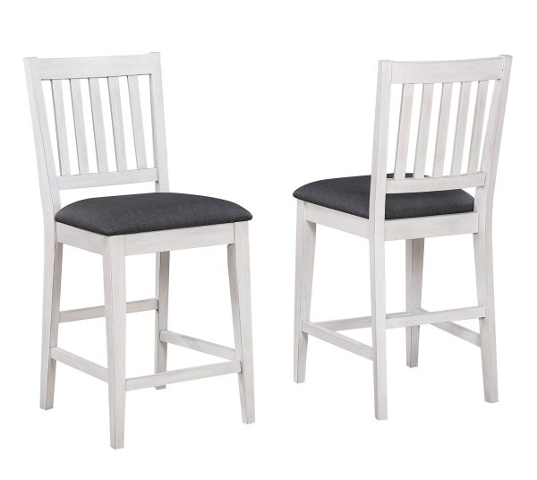 Summer Winds Stationary Mission Back 24 Inch Counter Stool Pack of 2 2