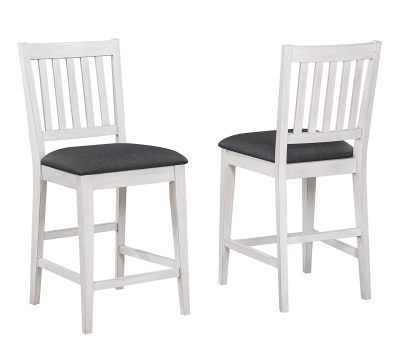 Summer Winds Stationary Mission Back 24-Inch Counter Stool (Pack of 2)