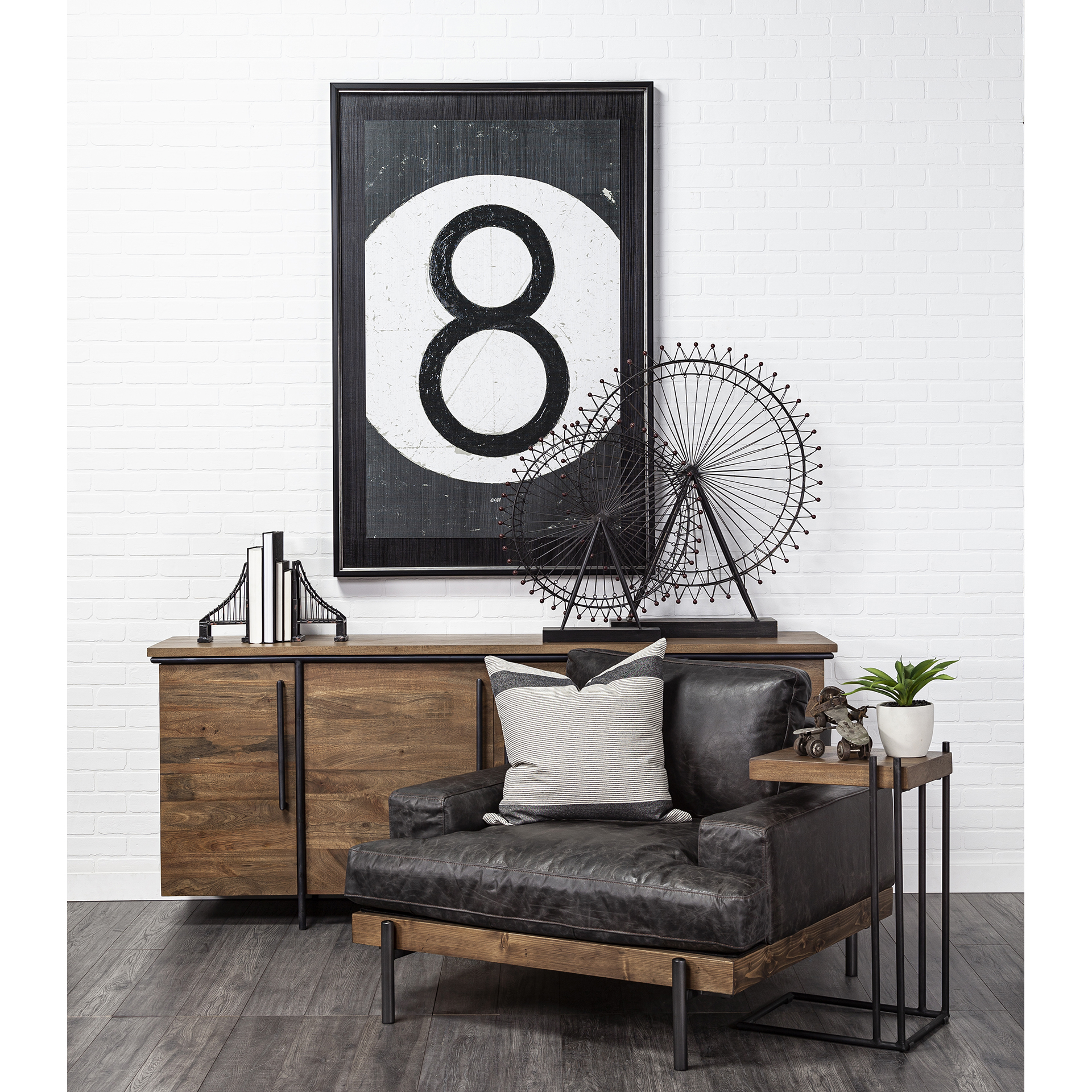 Suspension Set of 2 19L x 4W Brown Wrought Iron Suspension Bridge Bookends 2 Suspension Set of 2 19L x 4W Brown Wrought Iron Suspension Bridge Bookends - Image 2