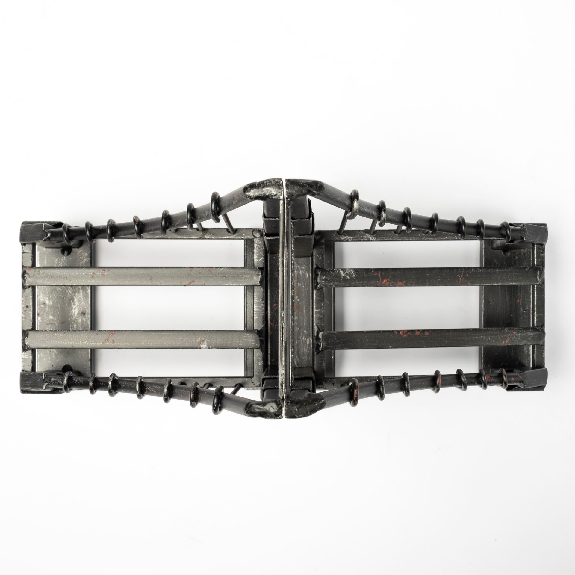 Suspension Set of 2 19L x 4W Brown Wrought Iron Suspension Bridge Bookends 11 Suspension Set of 2 19L x 4W Brown Wrought Iron Suspension Bridge Bookends - Image 11