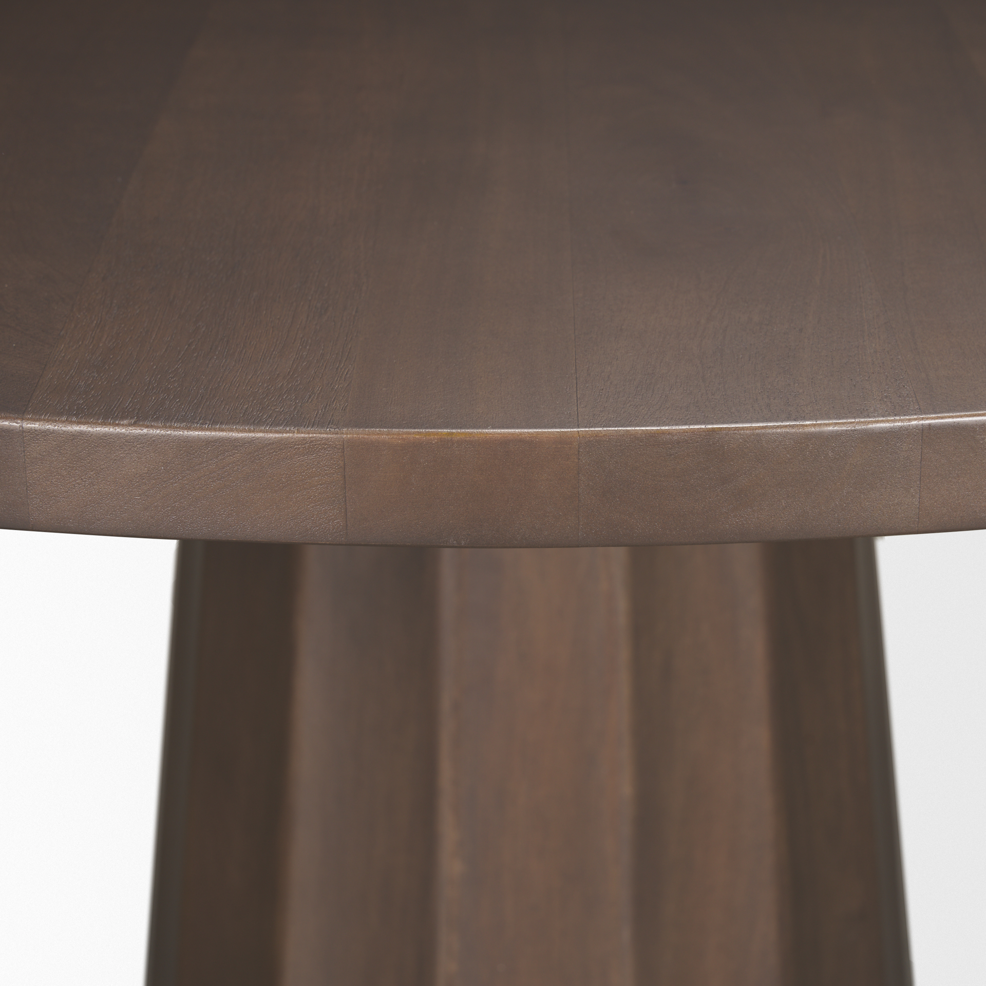 Swanson 60" Dark Brown Wood Round Pedestal Dining Table 8 Swanson 60" Dark Brown Wood Round Pedestal Dining Table - Image 8