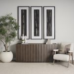 Swanson Dark Brown Wooden Scalloped Sideboard
